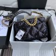 CHANEL 19 sequin Flap Bag black Sale