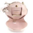 CHANEL Camellia Chain Hand Bag Satin Leather Light Pink Gold Hardware Vintage Sale