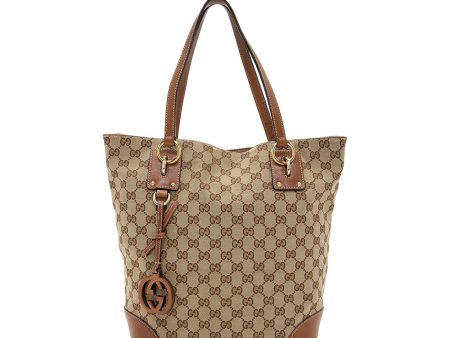 Gucci GG Canvas Medium Charm Tote Cheap