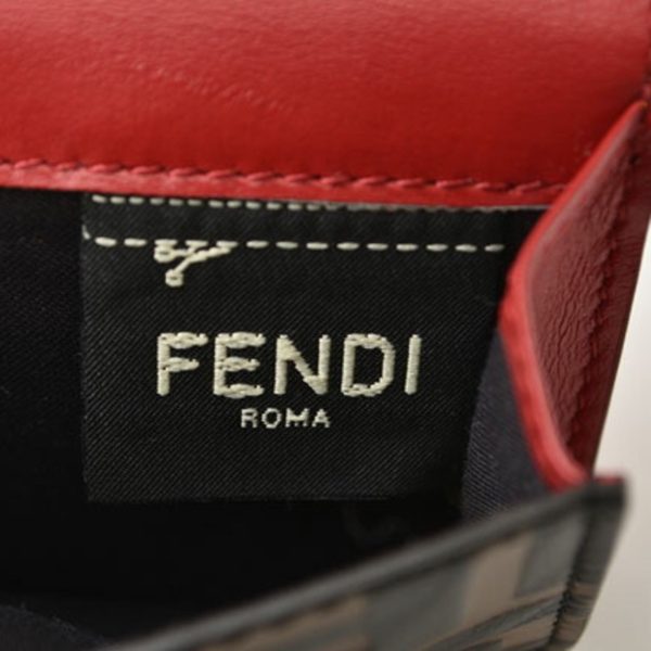 Fendi outlet FENDI trifold wallet F is IS micro 8M0395 ROSSO red For Sale