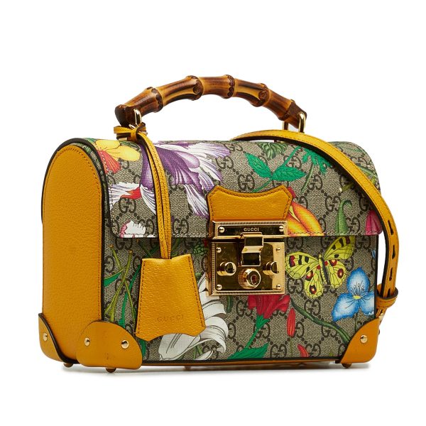 GUCCI Bamboo GG Tian Padlock Satchel Discount