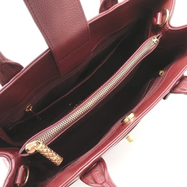 CHANEL 2way tote Red Bordeaux leather A69930 For Cheap