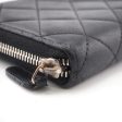 CHANEL  Matelasse Round Zip Wallet Long Black Ladies Online Sale