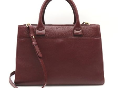 CHANEL 2way tote Red Bordeaux leather A69930 For Cheap