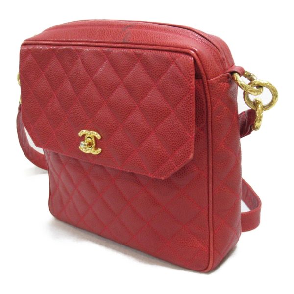 CHANEL Shoulder Bag Red Caviar Skin [Grained Calf] on Sale