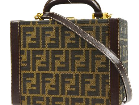 FENDI Zucca 2way Vanity Handbag Brown 66751 Online now