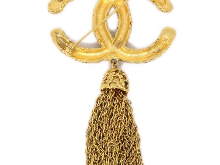 Chanel 1993 Florentine Filigree Tassel Brooch Large Fashion