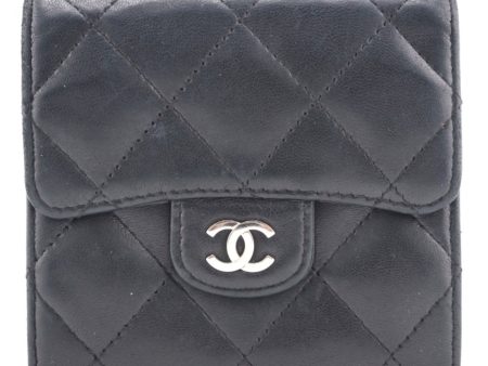 CHANEL  Matelasse Bifold Wallet Black Ladies Online