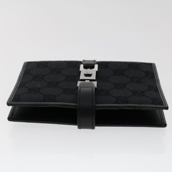 GUCCI GG Canvas Jackie Day Planner Cover Leather Black Auth yk7939 on Sale