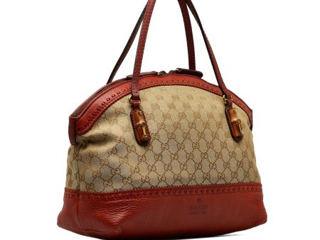 GUCCI GG Canvas Laidback Crafty Handbag For Sale