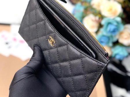 Chanel caviar quilted Classic zip pouch Supply