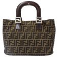 FENDI Bag Ladies Handbag Zucca Canvas Brown Khaki 26329 Compact Online Hot Sale