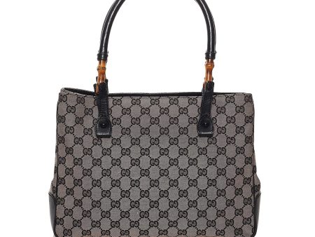 Gucci Bamboo GG Canvas Shoulder Bag Online Hot Sale