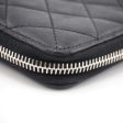 CHANEL  Matelasse Round Zip Wallet Long Black Ladies Online Sale