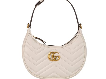 Gucci GG Marmont Half Moon Shaped Matelasse Leather Satchel For Cheap