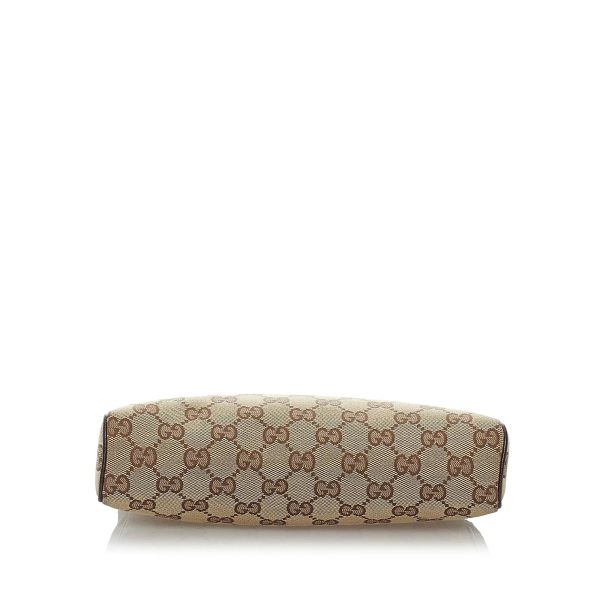 Gucci GG Abbey D-Ring Canvas Baguette Fashion