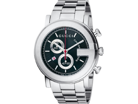 Gucci G-Chrono Black Steel Mens Watch Ref :YA101309 Online now