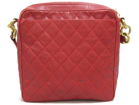 CHANEL Shoulder Bag Red Caviar Skin [Grained Calf] on Sale