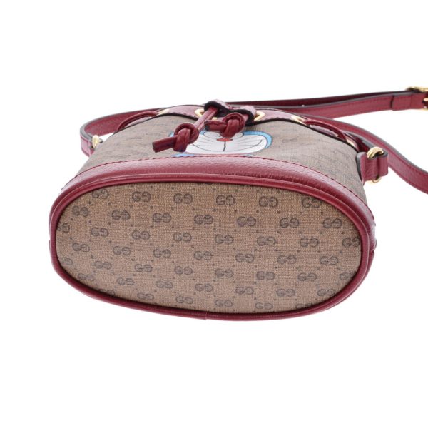 Gucci Doraemon Collaboration Mini Type Beige Red 647801 Women s PVC Calf Shoulder Bag Online