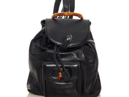 Gucci Bamboo Drawstring Leather Backpack Online Hot Sale