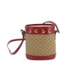 Gucci Doraemon Mini GG Supreme Bucket Bag Shoulder Brown Cherry Red 647801 Discount