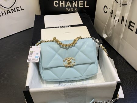 CHANEL 19 Flap Bag Tiffany Blue Sale