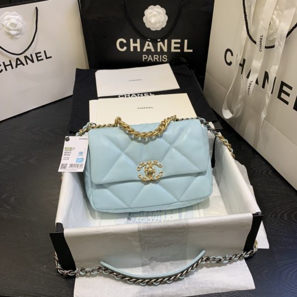 CHANEL 19 Flap Bag Tiffany Blue Sale