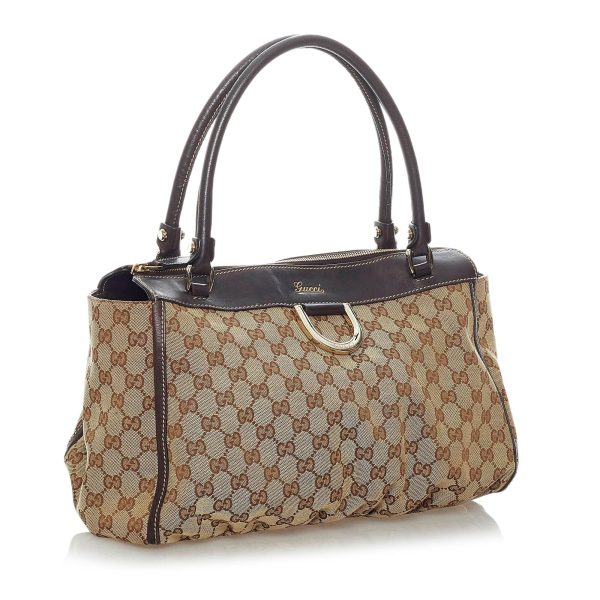 Gucci GG Abbey-D Ring Canvas Tote Bag Online now