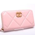 Chanel 19 Quilted Goatskin Long Zip Around Wallet Hot on Sale