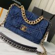 CHANEL 19 Maxi Denim Bag Large Discount