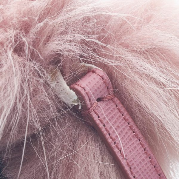 FENDI pompom charm pink fur ladies Fashion