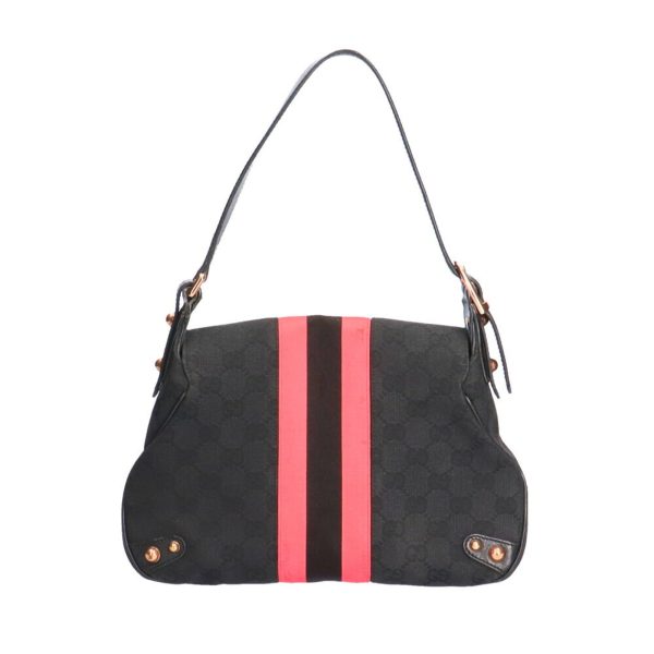 Gucci GG Horsebit Webbing Shoulder Bag Ladies Online Sale