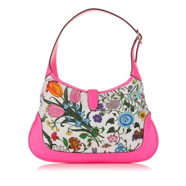 Gucci Flora New Jackie Canvas Shoulder Bag Hot on Sale