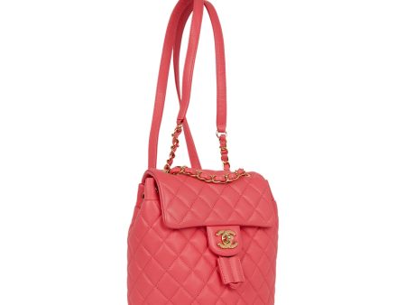 Chanel Mini Urban Spirit Backpack Rose Lambskin Gold Hardware Sale