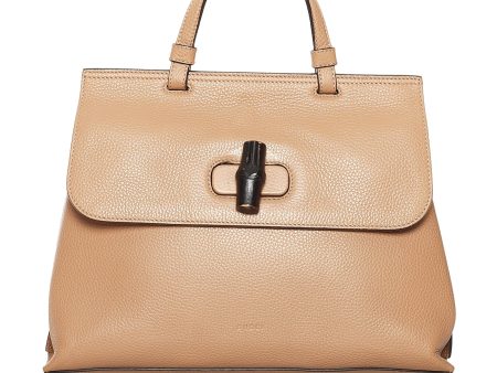 Gucci Bamboo Daily Leather Satchel Online Sale