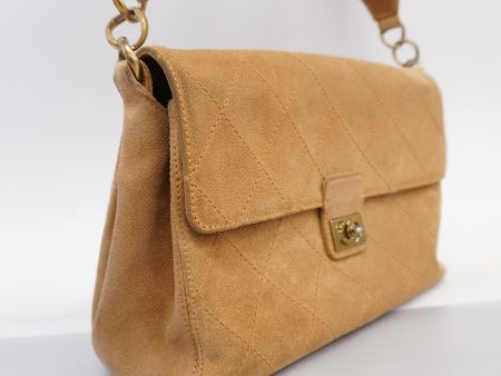 CHANEL   Matelasse Shoulder Bag Women s Suede Brown Online Sale