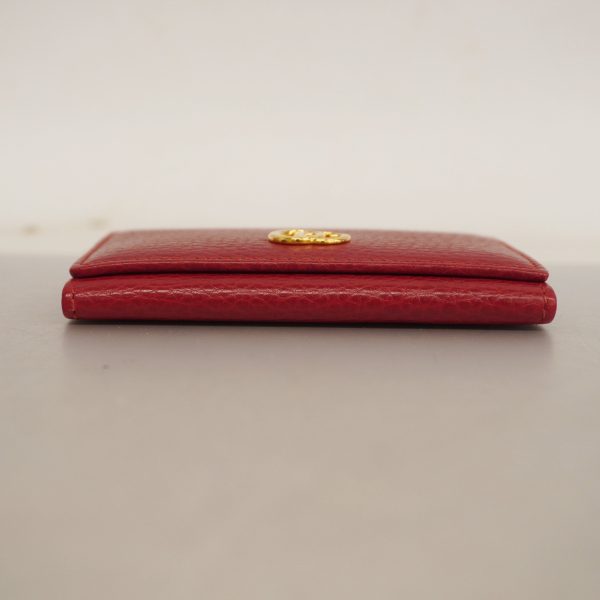 Gucci GG Marmont 474748 Leather Business Card Case Red Color For Discount