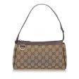 Gucci GG Abbey D-Ring Canvas Baguette Fashion