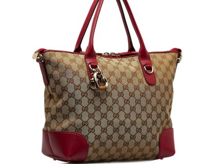 GUCCI GG Canvas Heart Bit Satchel Cheap