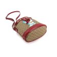 Gucci Doraemon Mini GG Supreme Bucket Bag Shoulder Brown Cherry Red 647801 Discount