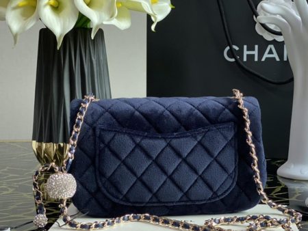 Chanel Square Mini Classic Flap Bag Velvet Online Sale