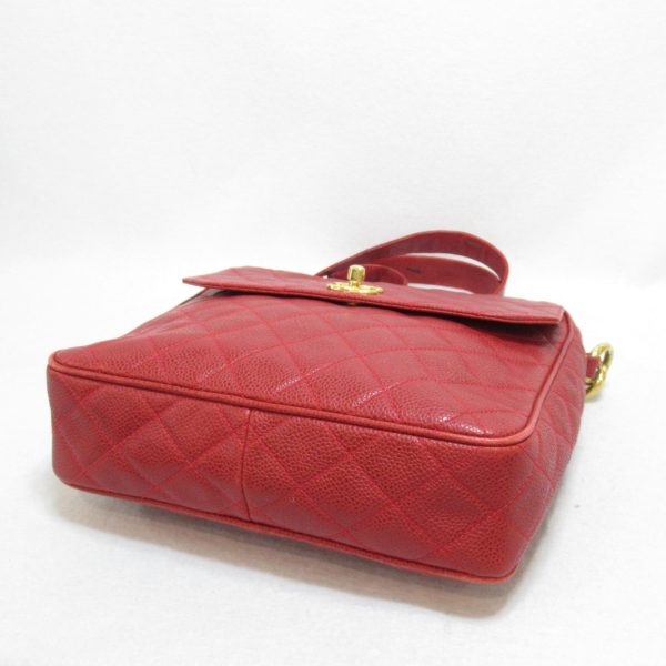 CHANEL Shoulder Bag Red Caviar Skin [Grained Calf] on Sale