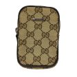 Gucci GG canvas mini pouch accessory case beige ladies men s bag Supply