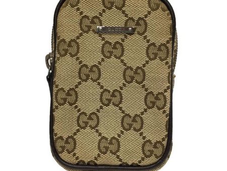 Gucci GG canvas mini pouch accessory case beige ladies men s bag Supply