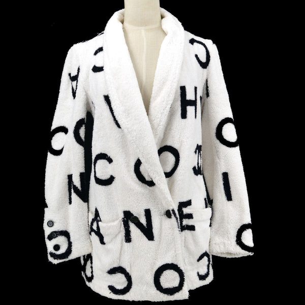 Chanel * Cruise 1993 spring logo-print double-breasted jacket Cheap