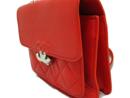 CHANEL ChainShoulder bag Red Calfskin [cowhide] Online Hot Sale