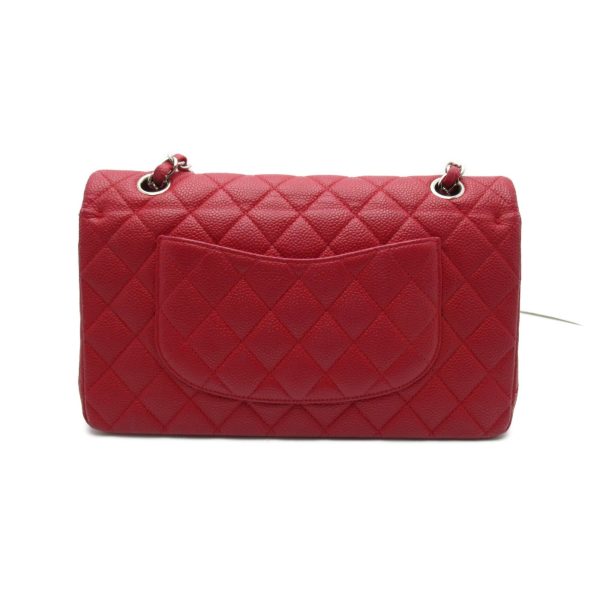 CHANEL Matelasse W Flap Chain Shoulder Bag Red Caviar Skin [Grained Calf] Online Hot Sale