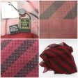 FENDI Silk Scarf Muffler Rectangular Red x Wine Stripe Pattern  Women s Hot on Sale