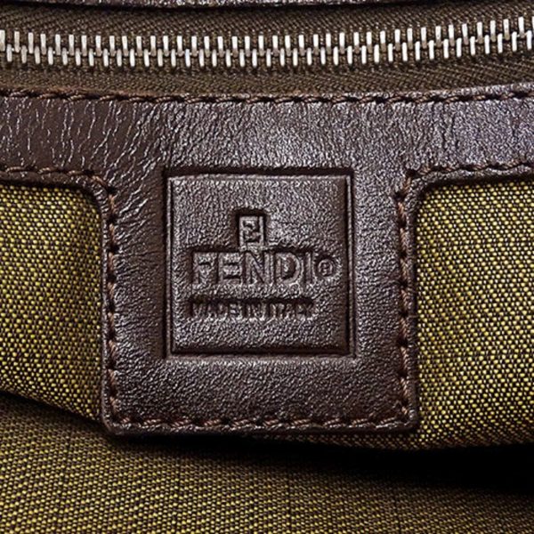 FENDI Bag Ladies Handbag Zucca Canvas Brown Khaki 26329 Compact Online Hot Sale