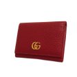 Gucci GG Marmont 474748 Leather Business Card Case Red Color For Discount